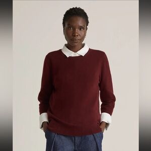 NWT Quince | Cashmere crew neck sweater | Rich Burgundy | Size M